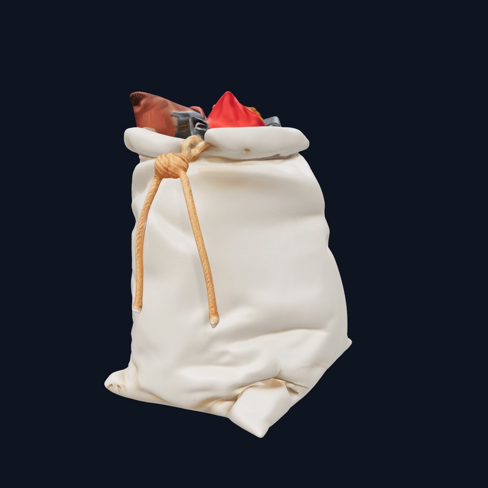 Canvas Sack with Objects Model Pack